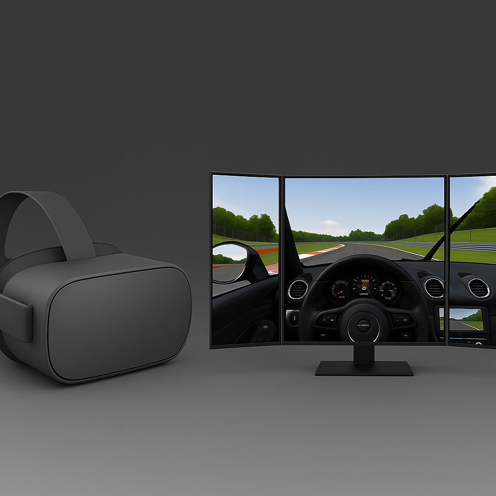VR ou Triple Screen? Qual é a Melhor Opção para Simulação de Corrida?